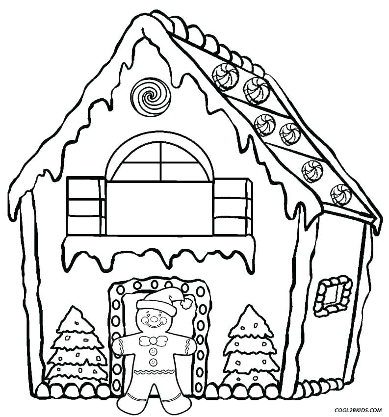 Gingerbread House Candy Coloring Pages at GetColorings.com | Free ...