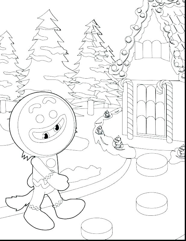 618x800 Gingerbread House Coloring Page Gingerbread House Candy Coloring