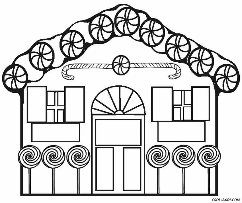 850x713 Printable Gingerbread House Coloring Pages For Kids Cool2bkids