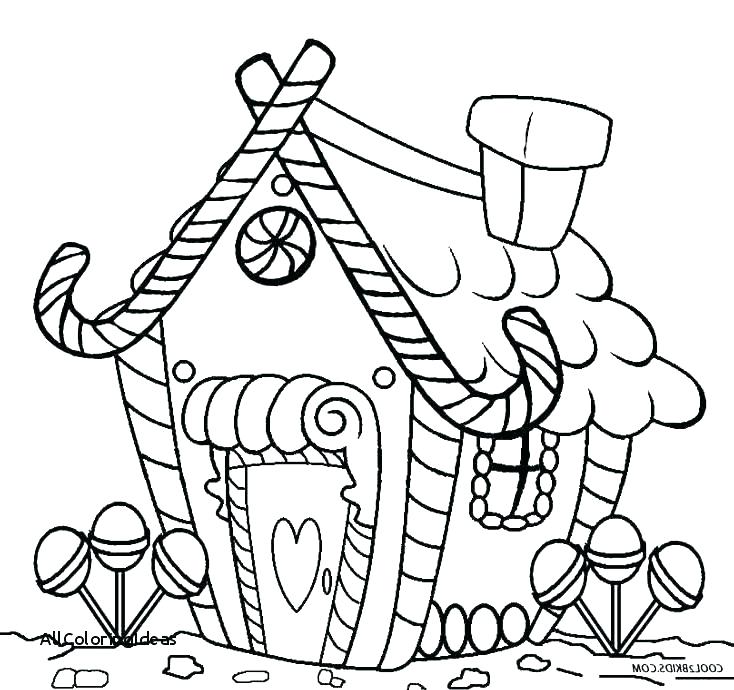 734x690 Christmas Coloring Pages Gingerbread House Coloring Pages