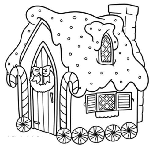 500x479 Gingerbread House Coloring Pages For Toddlers Gingerbread House