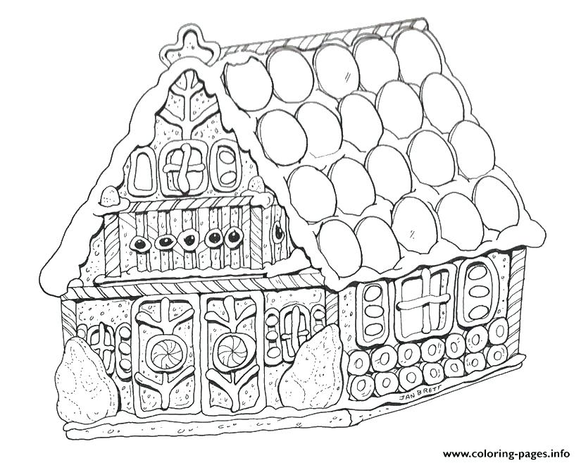 825x657 House Color Page Gingerbread House Coloring Page Printable