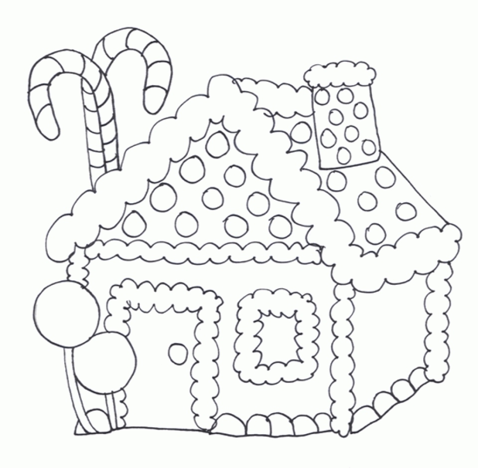 Gingerbread House Coloring Pages To Print at GetColorings.com | Free ...