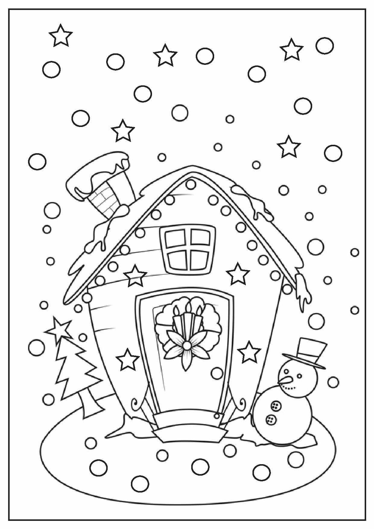 1240x1754 Printable Gingerbread House Coloring Pages 351122