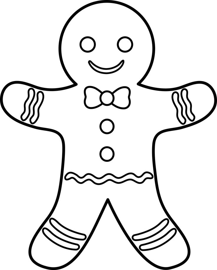 Gingerbread Man Coloring Pages 736x916 Gingerbread Man Coloring Pages