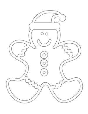 300x389 Gingerbread Man Coloring Sheet Printable