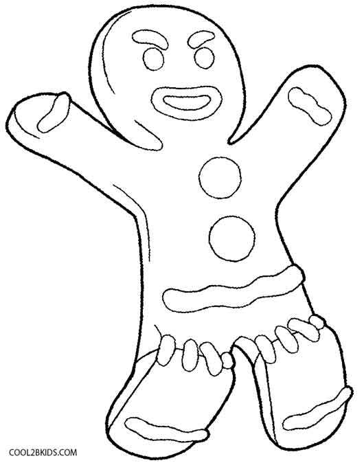 Shrek Gingerbread Man Coloring Pages 530x674 Shrek Gingerbread Man Coloring Pages