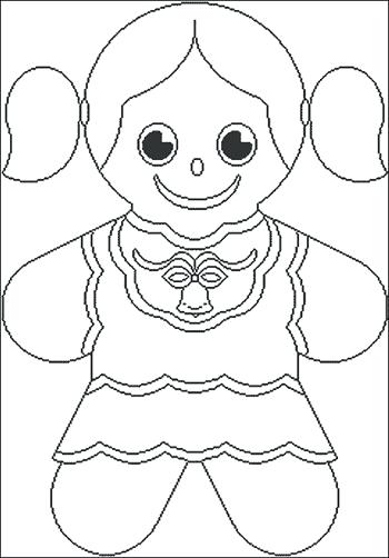 350x502 Gingerbread Girl Coloring Page Girl Gingerbread Man Coloring Pages