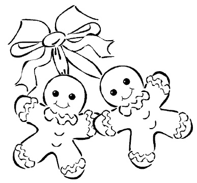 387x360 Christmas Gingerbread Coloring Pages