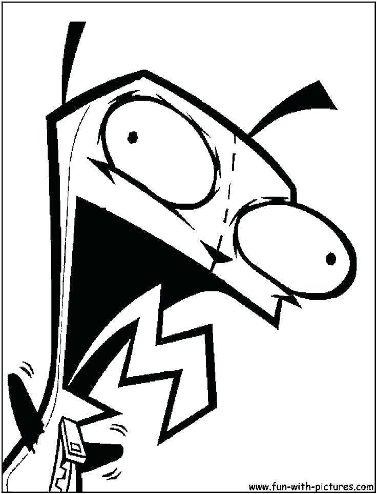 736x966 Coloring Invader Zim Coloring Pages