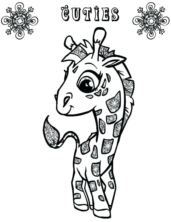 600x776 Cute Cartoon Animal Coloring Pages Cute Giraffe Coloring Pages