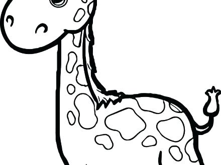 440x330 Giraffe Coloring Pages Cartoon Giraffe Coloring Pages Zoo Giraffe