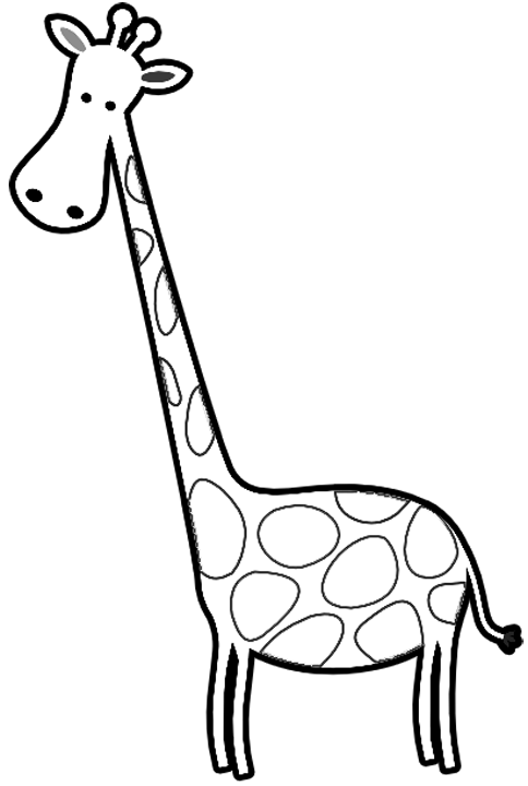 484x720 Free Coloring Book Of Giraffes Cartoon Giraffes Coloring Page