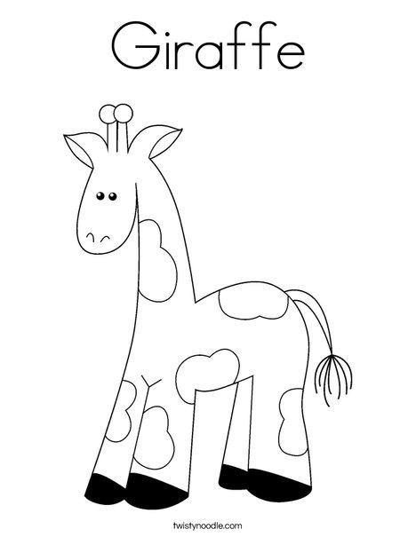 468x605 Giraffe Coloring Page