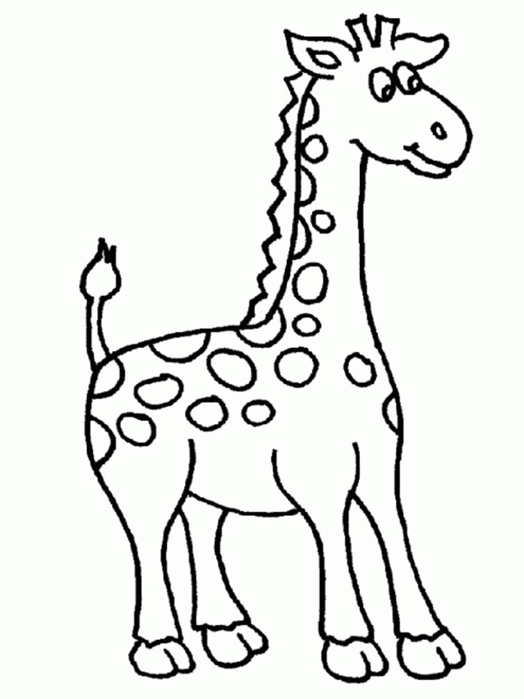 Giraffe With Funny Face Coloring Pages For Kids Dcs Printable 754x1005 Giraffe With Funny Face Coloring Pages For Kids Dcs Printable