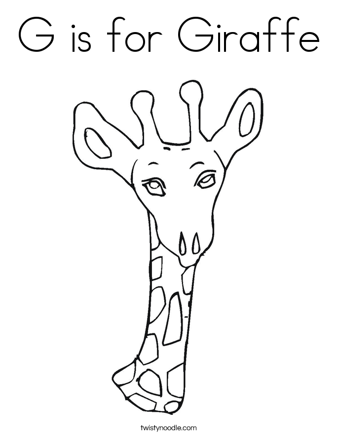 685x886 G Is For Giraffe Coloring Page