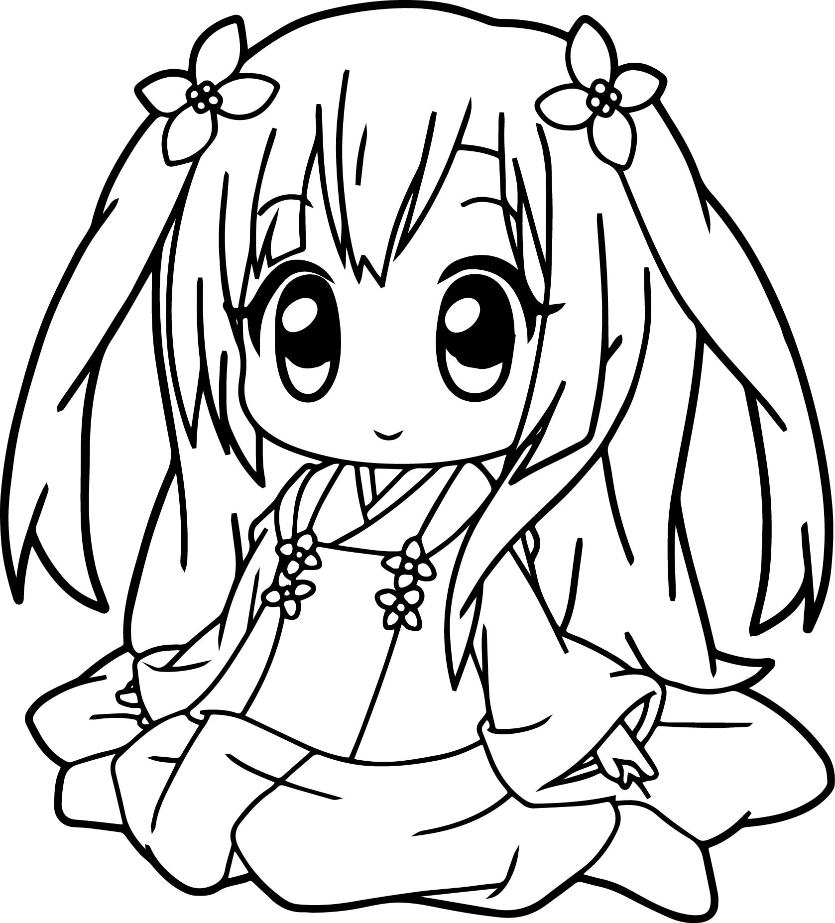 Anime Girl Coloring Pages Printable Coloring Pages 1677x1854 Anime Girl Coloring Pages Printable Coloring Pages