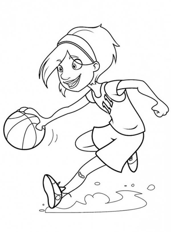 Girl Basketball Player Coloring Pages 600x810 Girl Basketball Player Coloring Pages