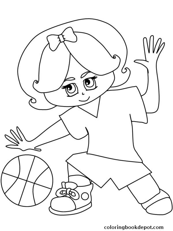 Girl Basketball S For Kids35bc Coloring Pages 600x800 Girl Basketball S For Kids35bc Coloring Pages