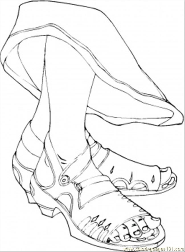 650x885 Girls Feet Coloring Page