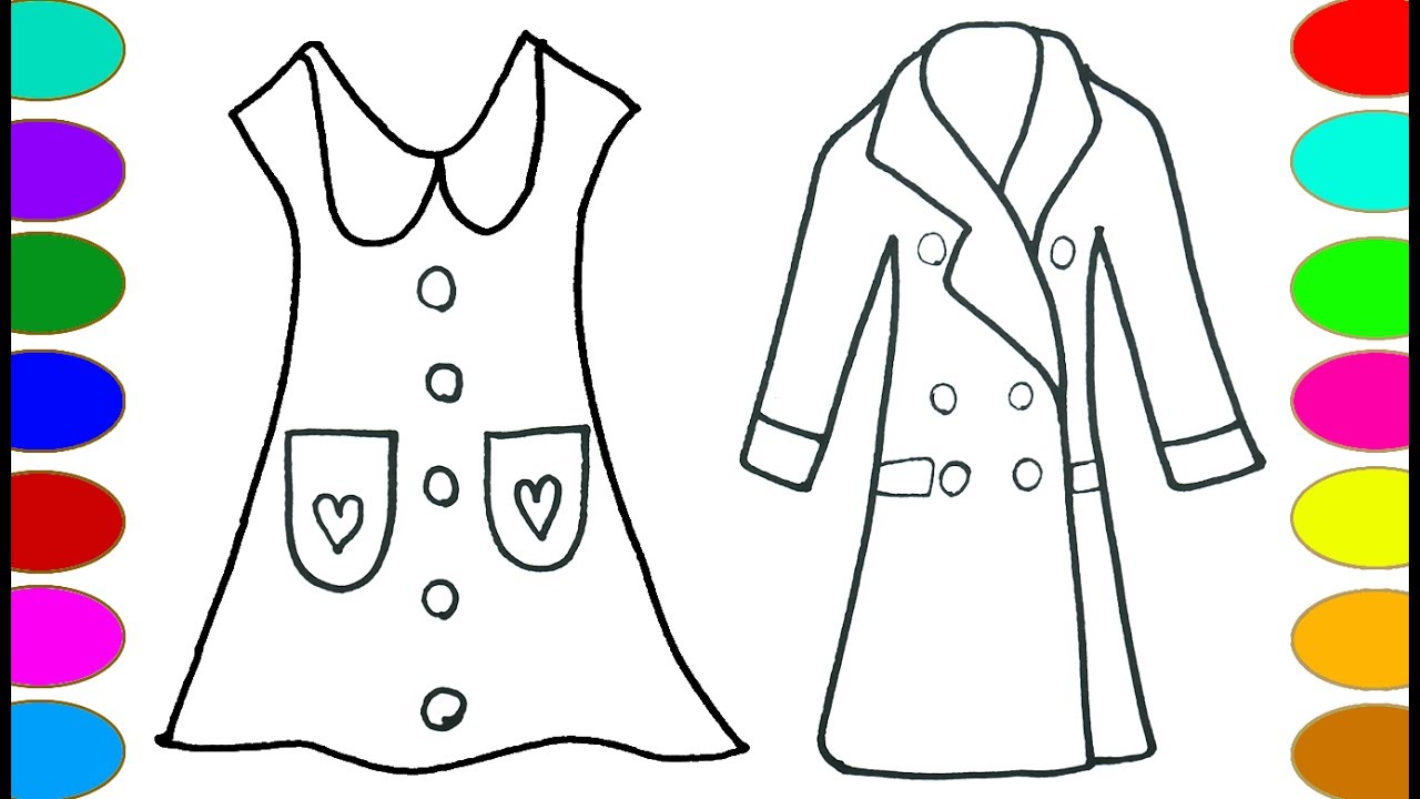Dress,coat Glitter Coloring Pages For Girls Learning To Color 1280x720 Dress,coat Glitter Coloring Pages For Girls Learning To Color