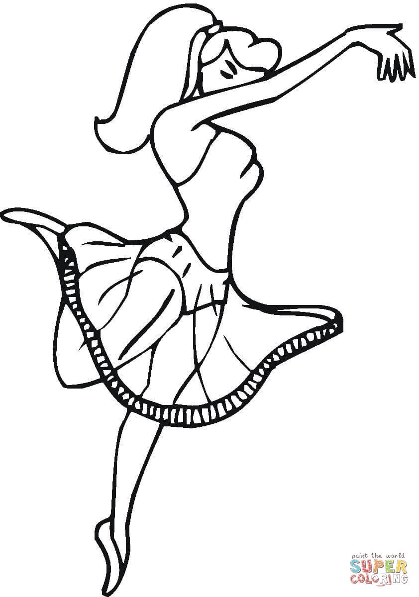 842x1200 Coloring Pages Of Dancing Girl New Girl Is Dancing Ballet Coloring