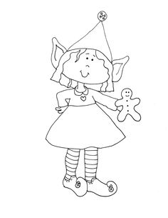 Girl Elf Coloring Page at GetColorings.com | Free printable colorings ...