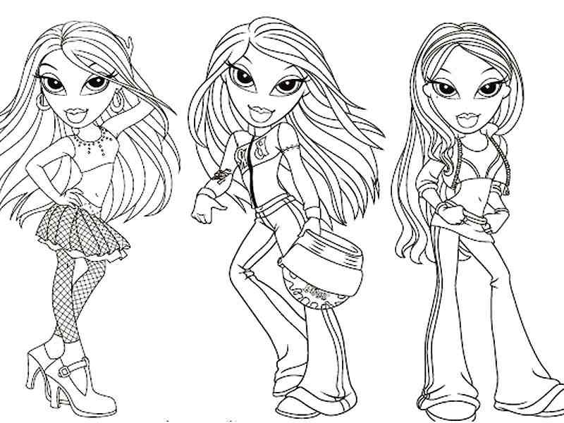 800x600 Bratz Printable Coloring Pages