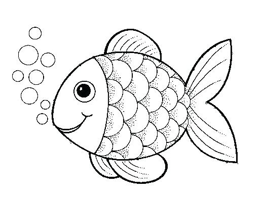 523x392 Coloring Fish Pages Rainbow Picture Color Fish Template