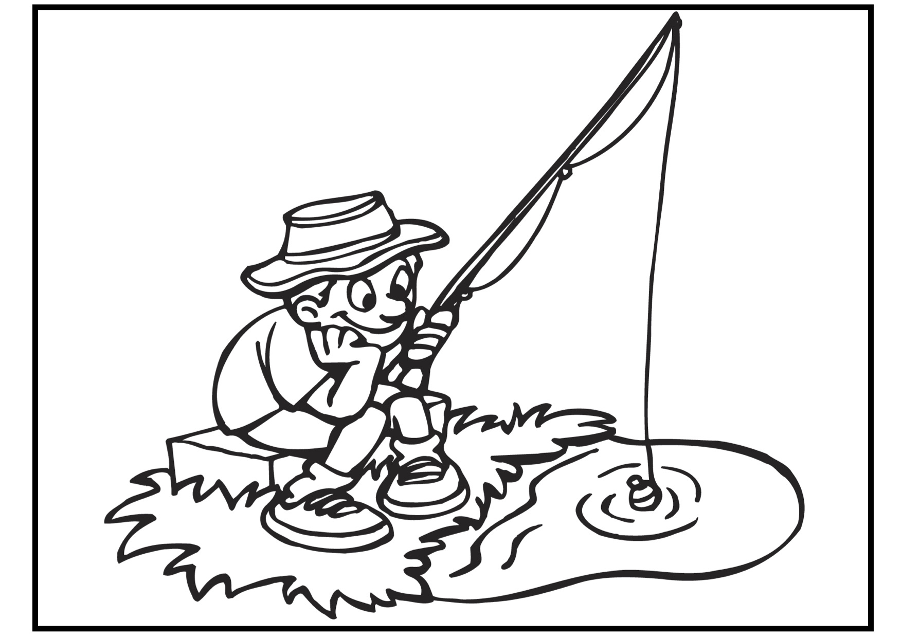 1754x1239 Little Girl Fishing Coloring Pages Google Search Artistic