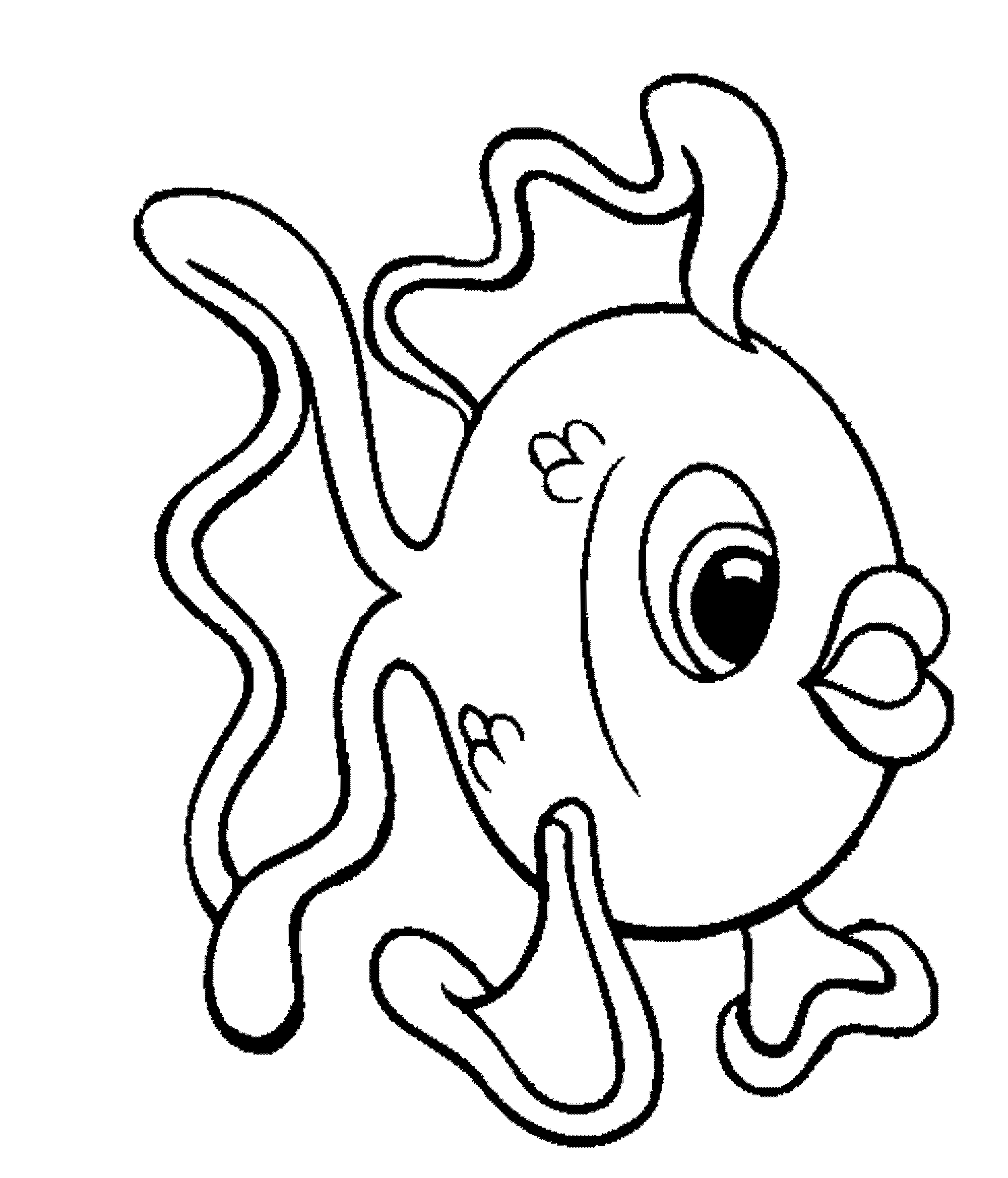 2000x2338 Magic Puffer Fish Coloring Page Print Download