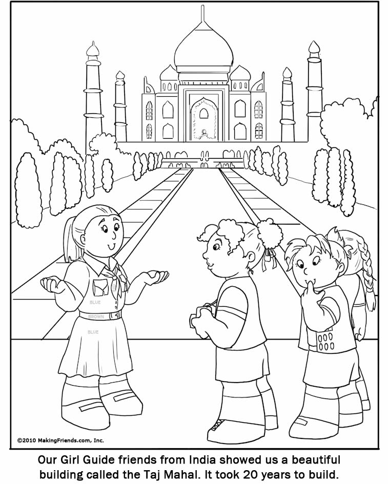 India Girl Guide Coloring Page 757x945 India Girl Guide Coloring Page