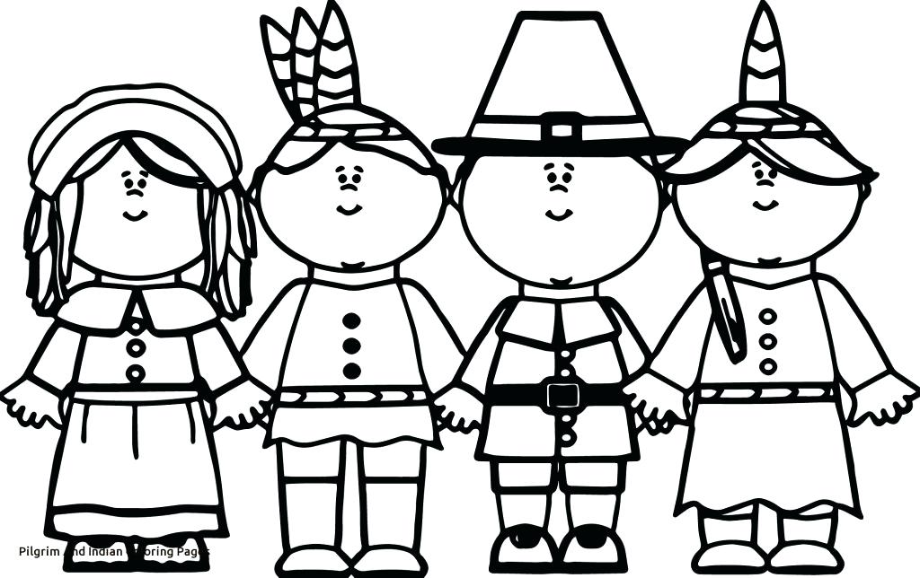Pilgrim And Indian Coloring Pages 1024x644 Pilgrim And Indian Coloring Pages