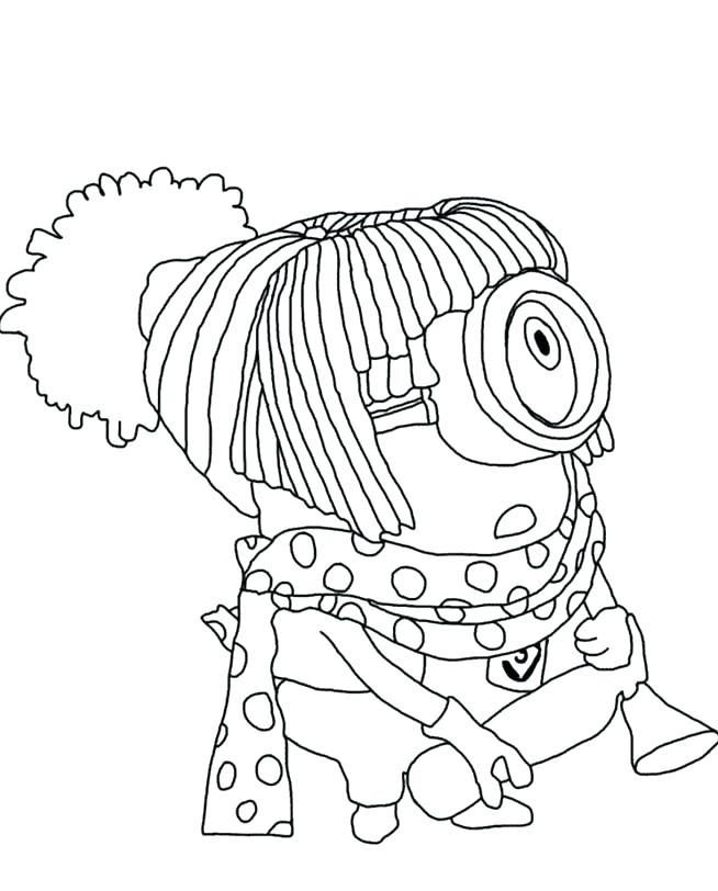 Girl Minion Coloring Page at GetColorings.com | Free printable ...