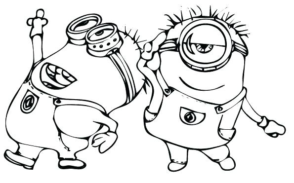 595x371 Despicable Me Minion Coloring Pages Coloring Pages Of Minions