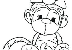 235x165 Monkey Coloring Pages Free Printable Monkey Coloring Pages