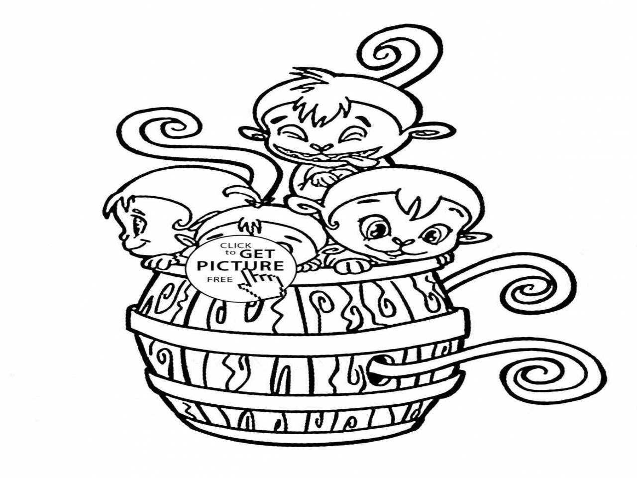 1280x960 Monkey Coloring Pages Monkeys Proboscis
