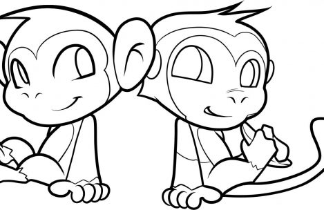 469x304 Baby Girl Monkey Coloring Pages Just Colorings