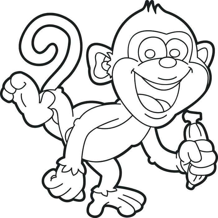 700x700 Baby Monkey Coloring Pages