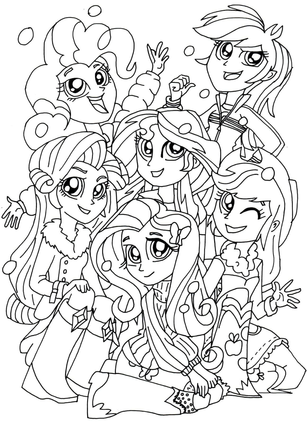 1159x1600 Equestria Girls Coloring Pages My Little Pony