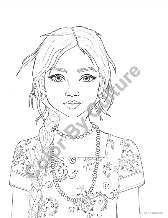 570x738 Fashion Coloring Page India Coloring Page Indian Girl