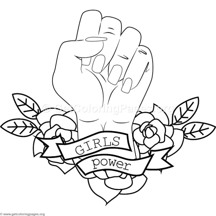 Girls Power Coloring Pages 700x700 Girls Power Coloring Pages
