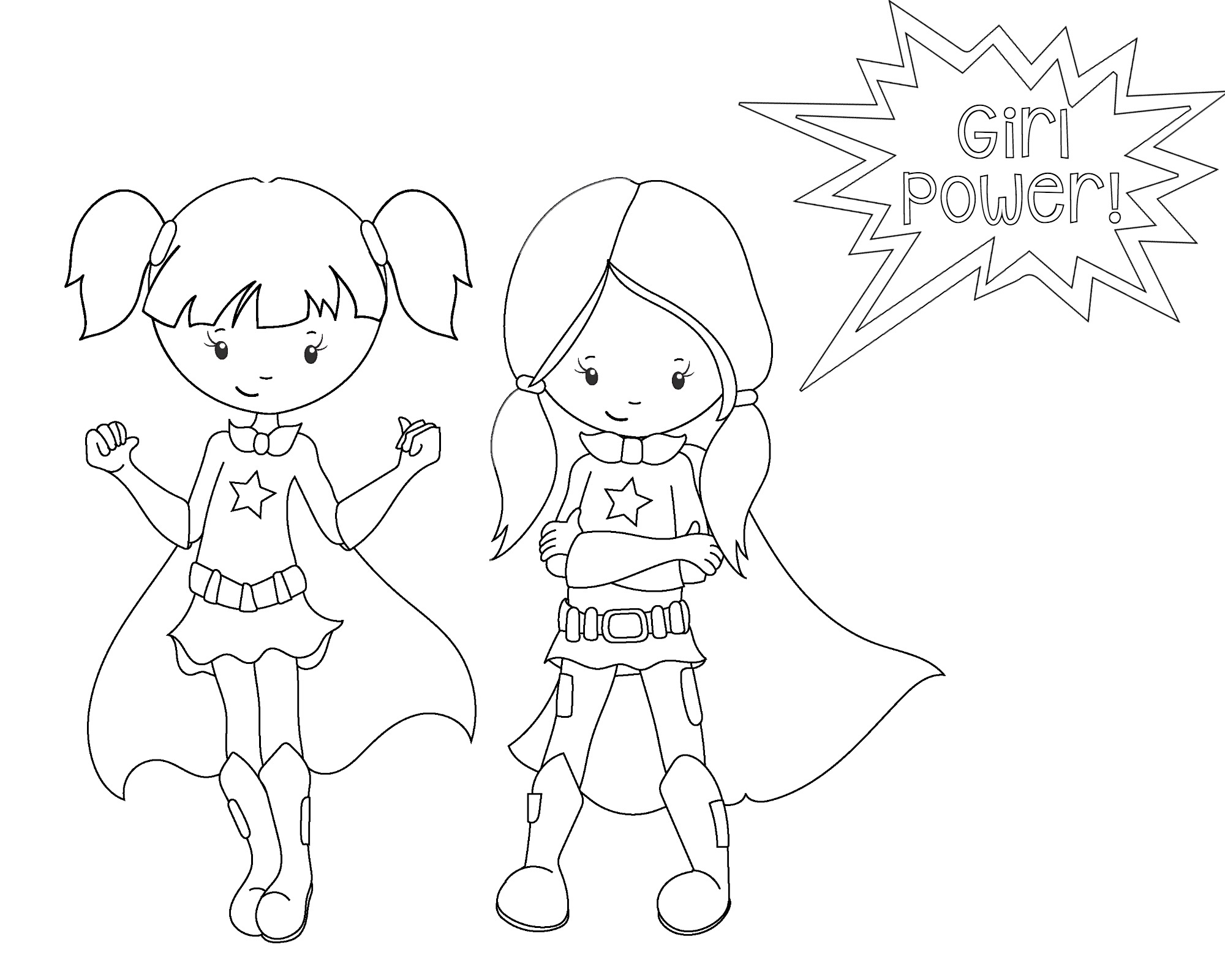 Girl Superhero Coloring Pages Free Download 2000x1600 Girl Superhero Coloring Pages Free Download