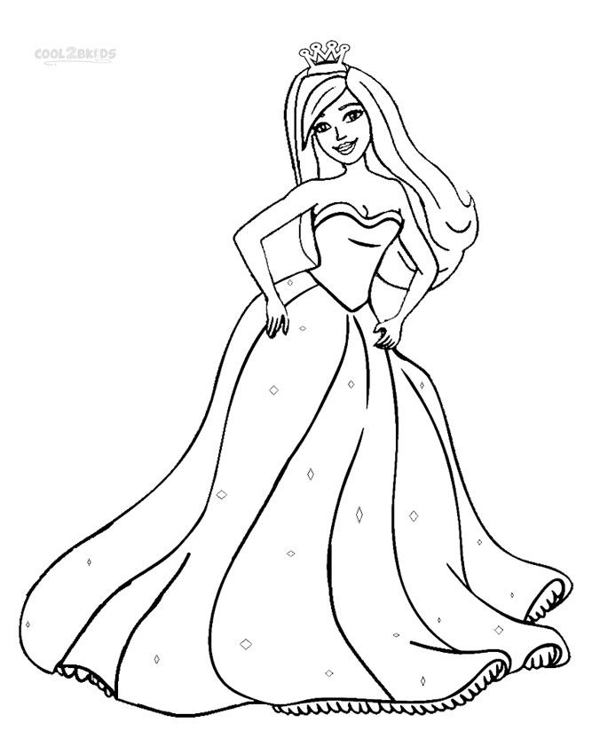 667x850 Printable Barbie Princess Coloring Pages For Kids Cool2bkids