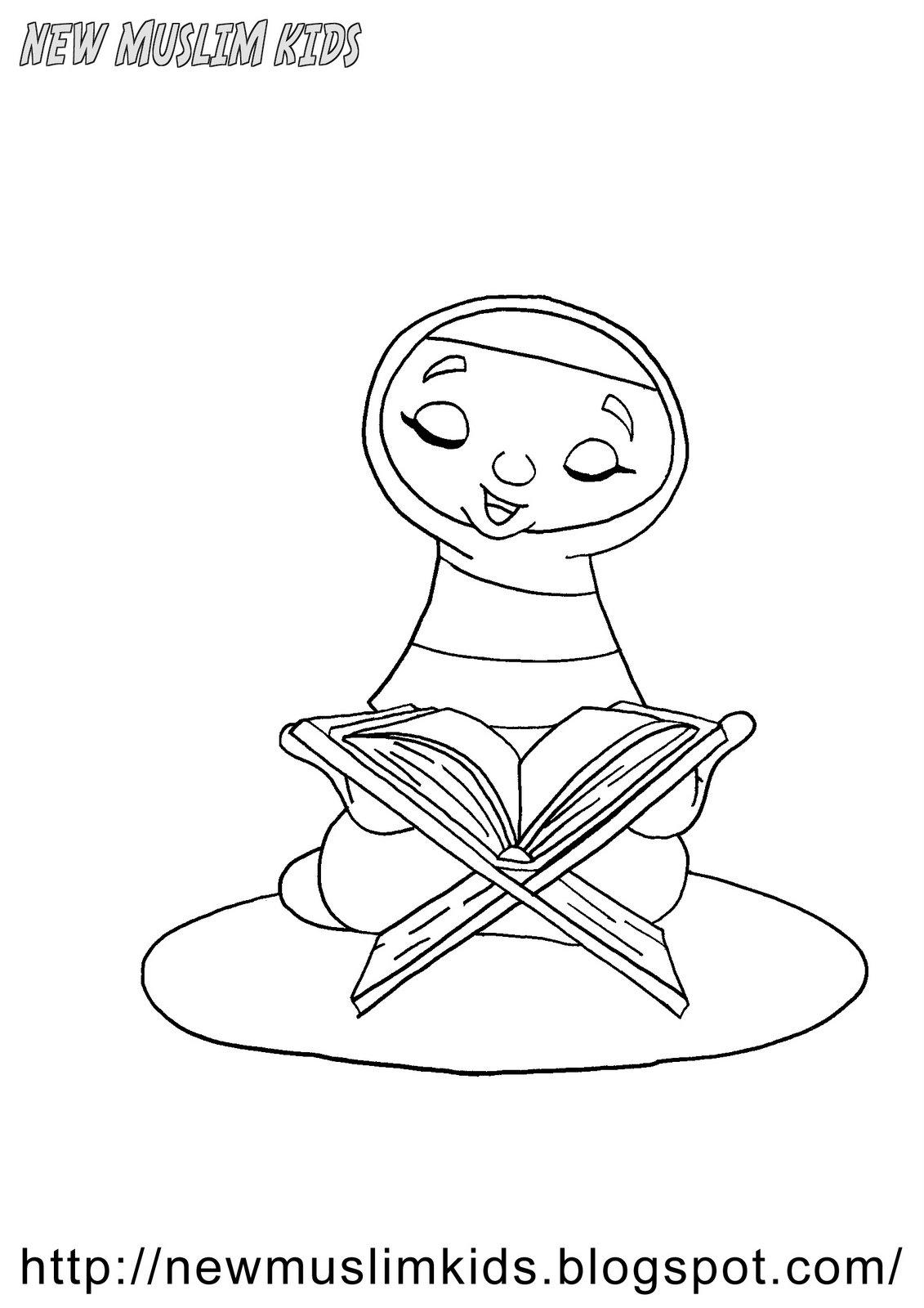 Girl Reading Quran Coloring Page Ramadan Activities 1131x1600 Girl Reading Quran Coloring Page Ramadan Activities