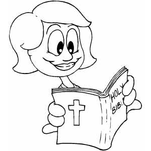 Reading Bible Coloring Page 300x300 Reading Bible Coloring Page