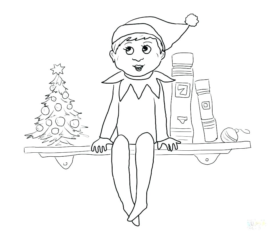 945x820 Elf Shelf Coloring Pages Elf The Shelf Coloring Pages Elf