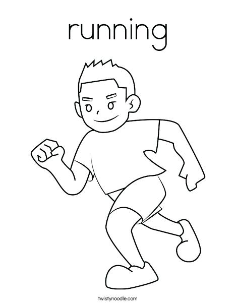 468x605 Running Coloring Pages Boy Running Coloring Page Girl Running