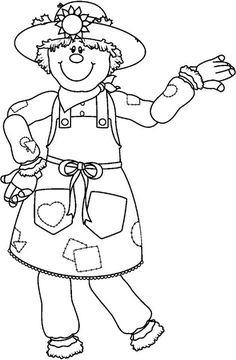Girl Scarecrow Drawing 236x360 Girl Scarecrow Drawing