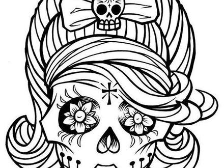 28 Girl Skull Coloring Pages, Sugar Skull Coloring Page Az 440x330 28 Girl Skull Coloring Pages, Sugar Skull Coloring Page Az